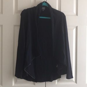 Market and Spruce zip up cardigan. Navy.